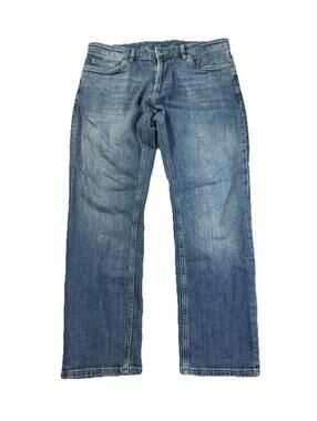 Peter Millar Crown Crafted Blue Light Wash Stretch Denim Jeans 5-Pocket 35x30